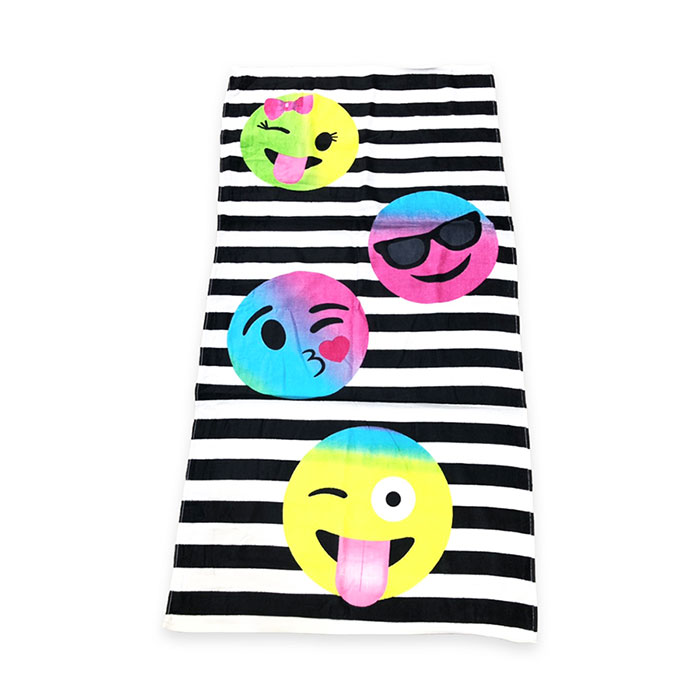 Beach Towel "Colorful Emoji" BEST FOR Life Philosophy
