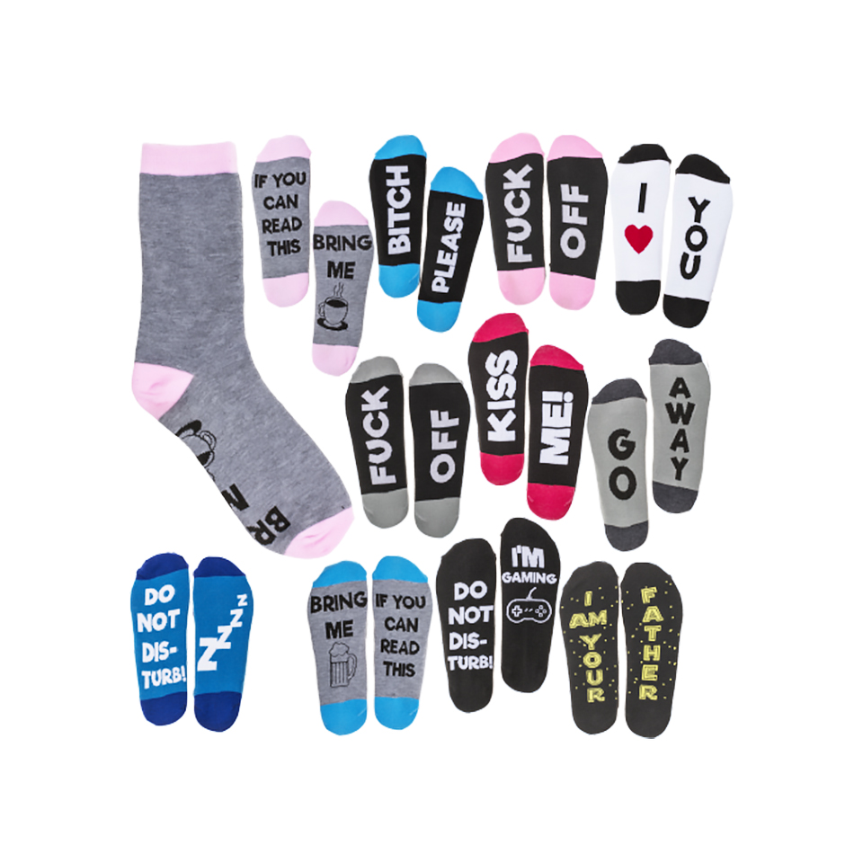 Funny Socks with Text, one size BEST FOR Life Philosophy