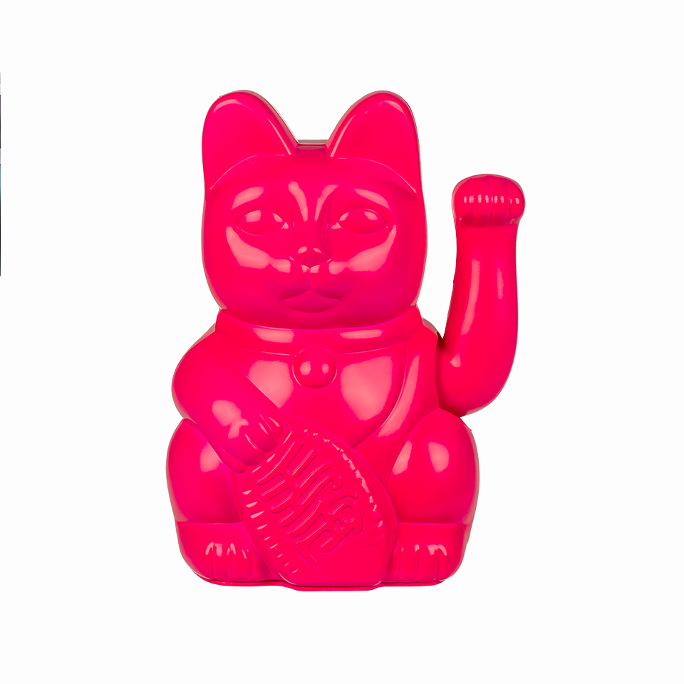 Pink Maneki cat 20 cm - BEST FOR Life Philosophy