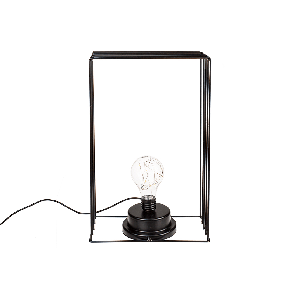 Metal table light, Rectangle, with 8 LED & USB-cable, ca. 20 x 10,5 x ...
